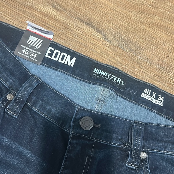 NWT Howitzer Men's Denim Jeans FREEDOM HELMET PARACORD regular boot Military 40 - Picture 6 of 16